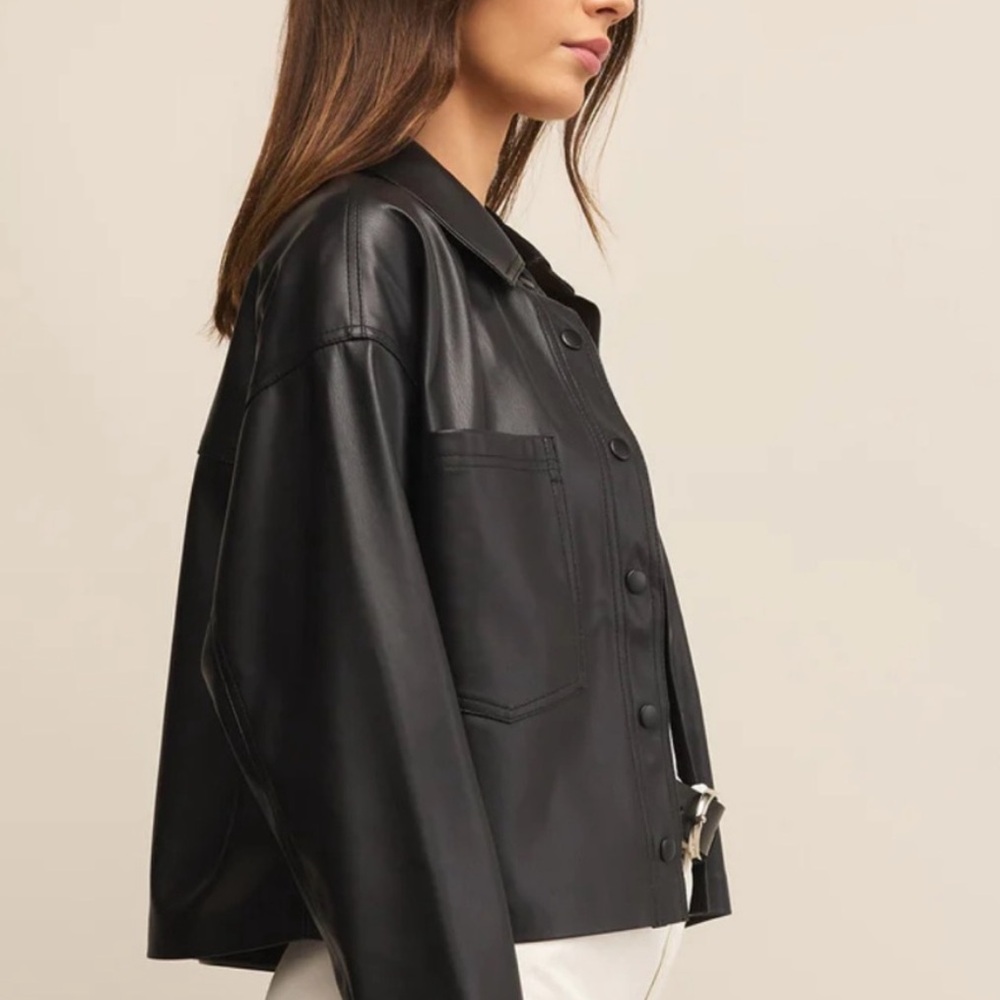 Z Supply NWT All Day Faux Leather Jacket (size XS) - Picture 4 of 10